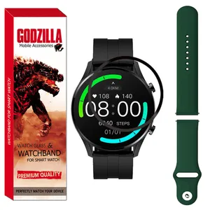 محافظ صفحه نمایش گودزیلا مدل GS-Sili-DK مناسب برای ساعت هوشمند ایمیلب W12 به همراه بند