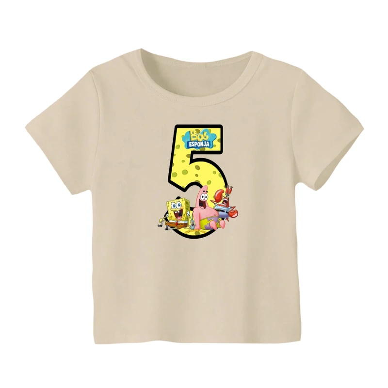 تی شرت آستین کوتاه بچگانه مدل باب اسفنجی کد ۷
