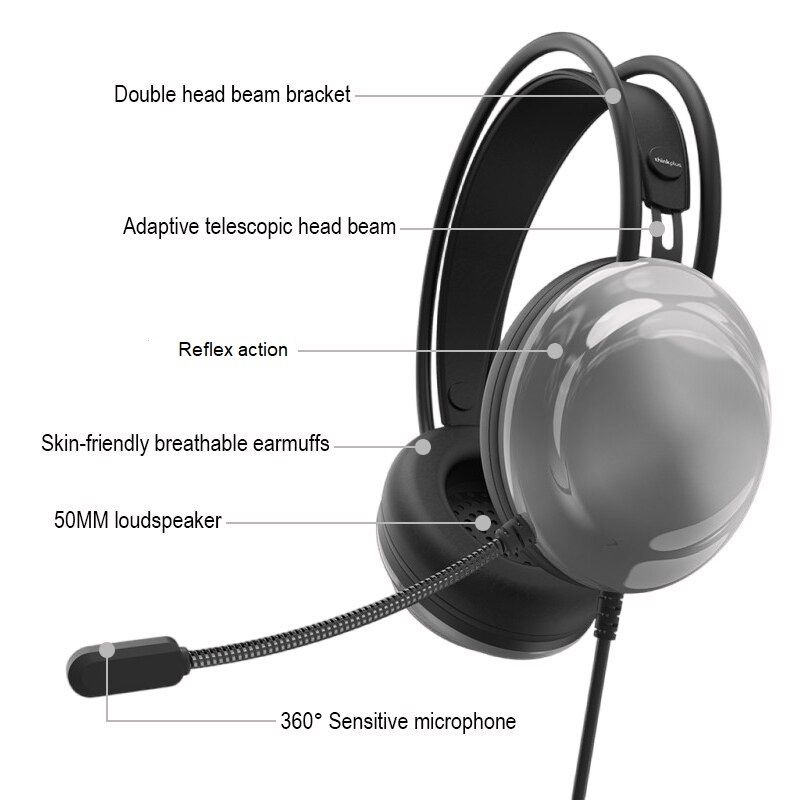 هدفون مخصوص بازی لنوو مدل ThinkPlus G30B 7.1CH -  - 3