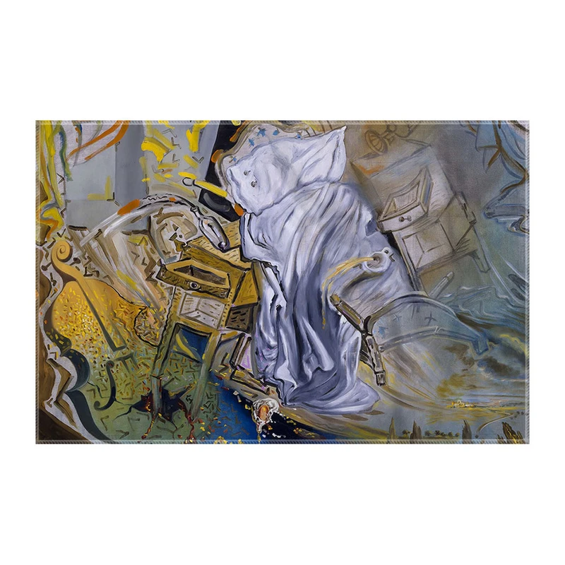 کاغذ کادو ترمه طراحان ایده مدل تخت و دو میز کناری از دالی کد art0711 