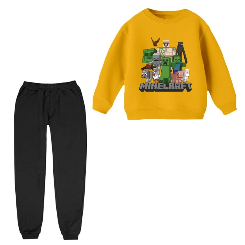 ست سویشرت و شلوار راحتی بچگانه مدل ماینکرفت کد 004