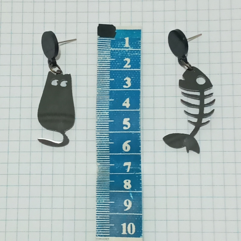 گوشواره دخترانه مدل ماهی گربه کد E.MHI.GRB11