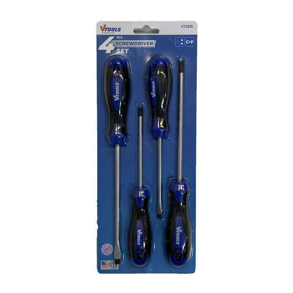 پیچ گوشتی ویتولز  مدل دو سو و چهار سو  کد VT2215 بسته 4 عددی
