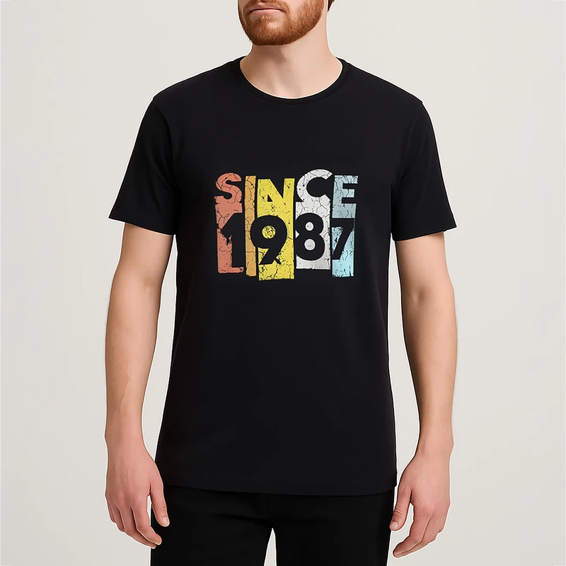 تی شرت آستین کوتاه مردانه باینت مدل 765-1 رنگ مشکی