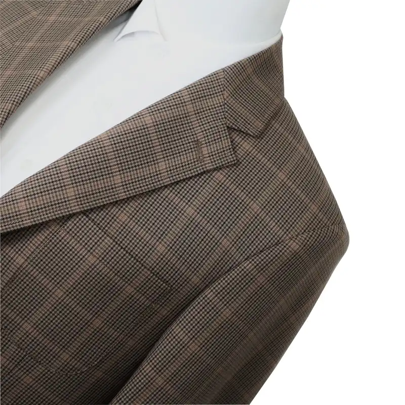 کت تک مردانه مدل یقه انگلیسی چهارخانه عالیجناب جیب پاکتی کد 210222