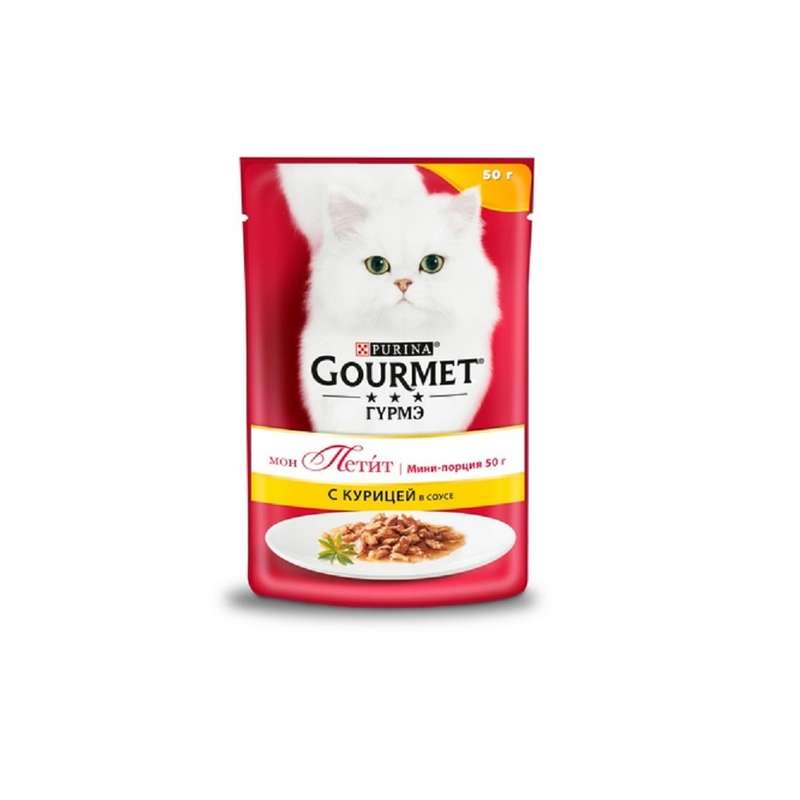 غذالی پوچ گربه گورمت مدل مرغ وزن 50 گرم