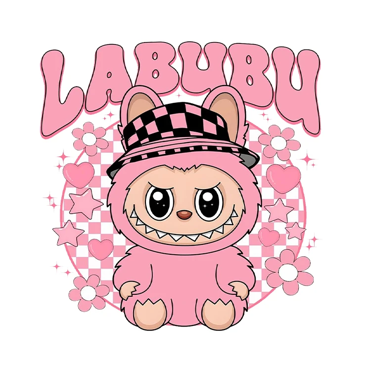 استیکر پارچه و لباس پاد آفرین مدل عروسک لبوبو کد S2092