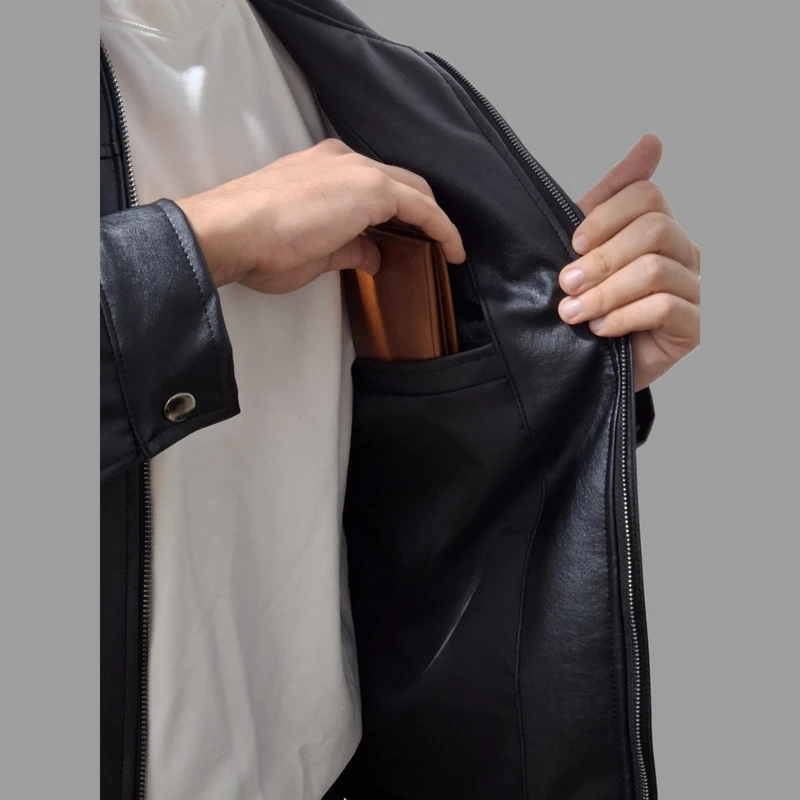 عکس شماره 5 : کت چرم مردانه مدل alpha