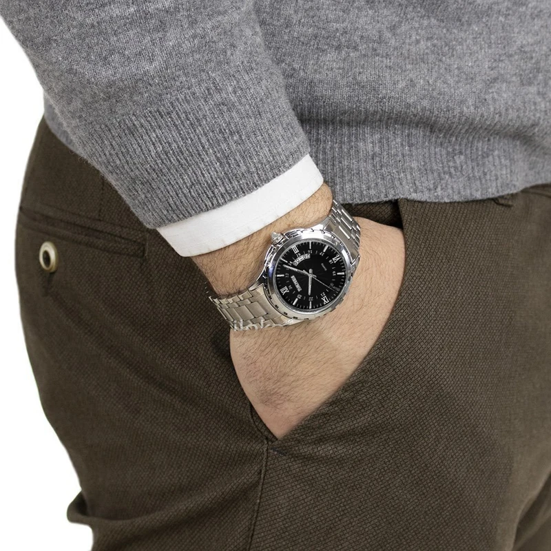 عکس شماره 3 : ساعت مچی عقربه-ای کوارتز مردانه اسکمی مدل 9069bk به همراه دستبند