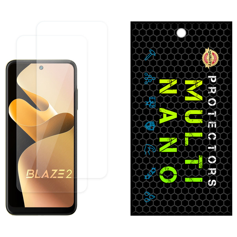 محافظ صفحه نمایش مولتی نانو مدل X-S2N مناسب برای گوشی موبایل لاوا Blaze 2 بسته دو عددی