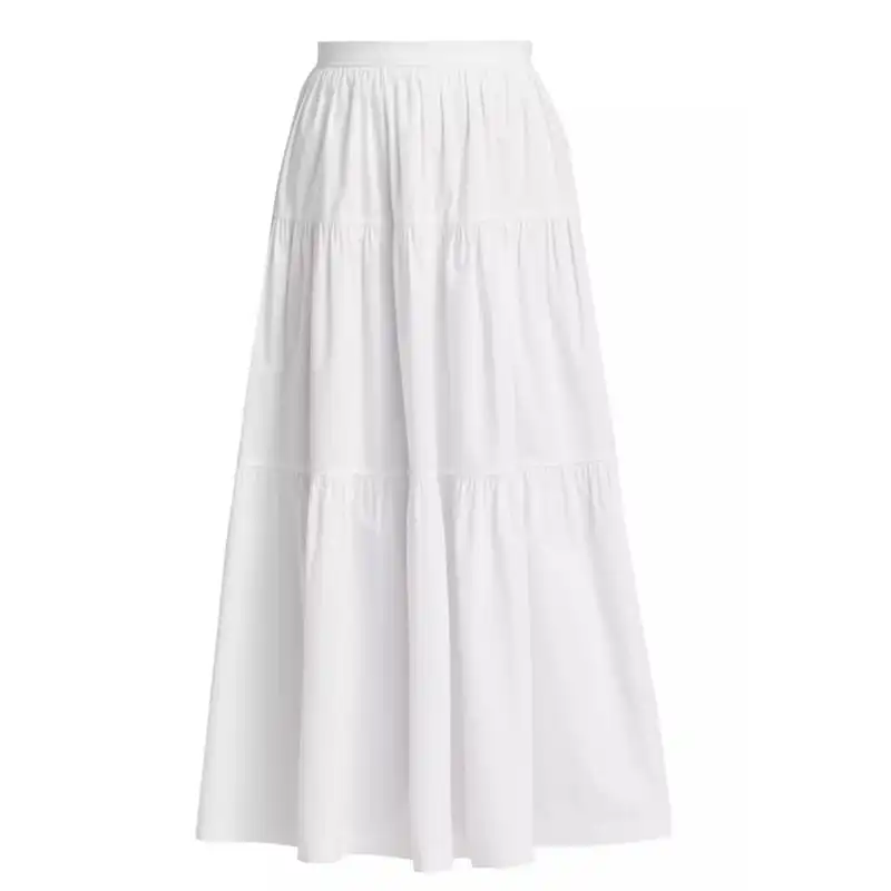 دامن چین‌دار زنانه مدل ارینا رنگ سفید
