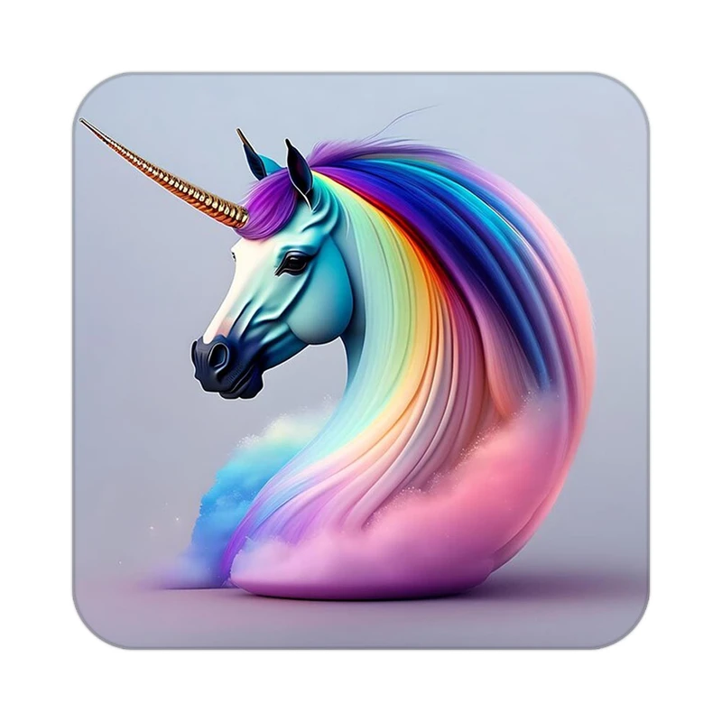 زیر لیوانی کاکتی طرح اسب تک شاخ و یونیکورن مدل mp29374