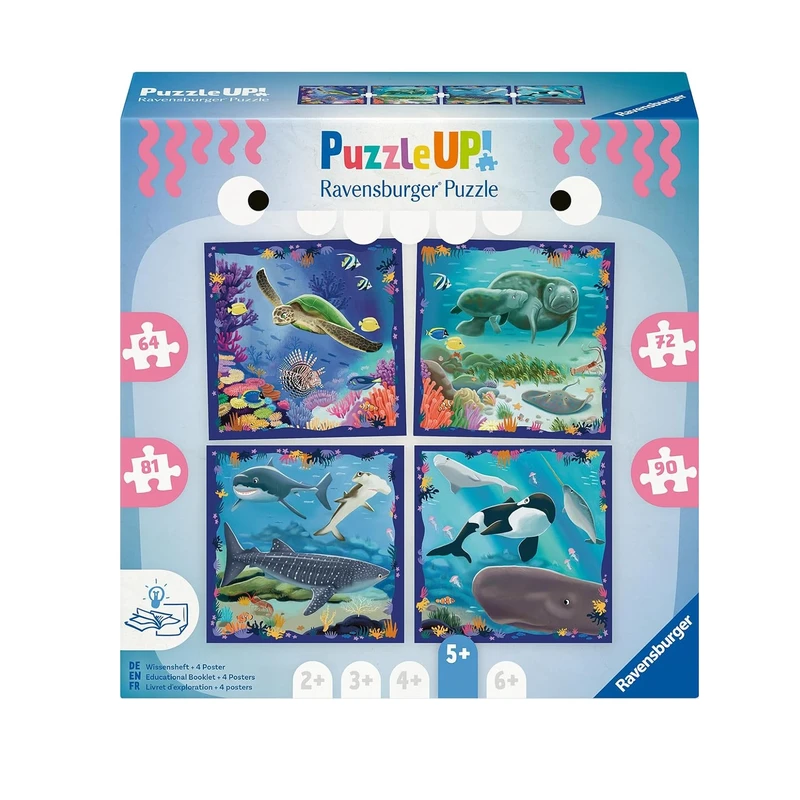 پازل راونزبرگر مدل Ocean Life کد 12004004 مجموعه 4 عددی مناسب برای 5 سال به بالا