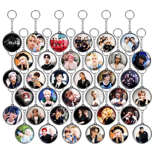 جاکلیدی خندالو طرح استری کیدز Stray Kids مدل دوطرفه کد 42 مجموعه 36 عددی