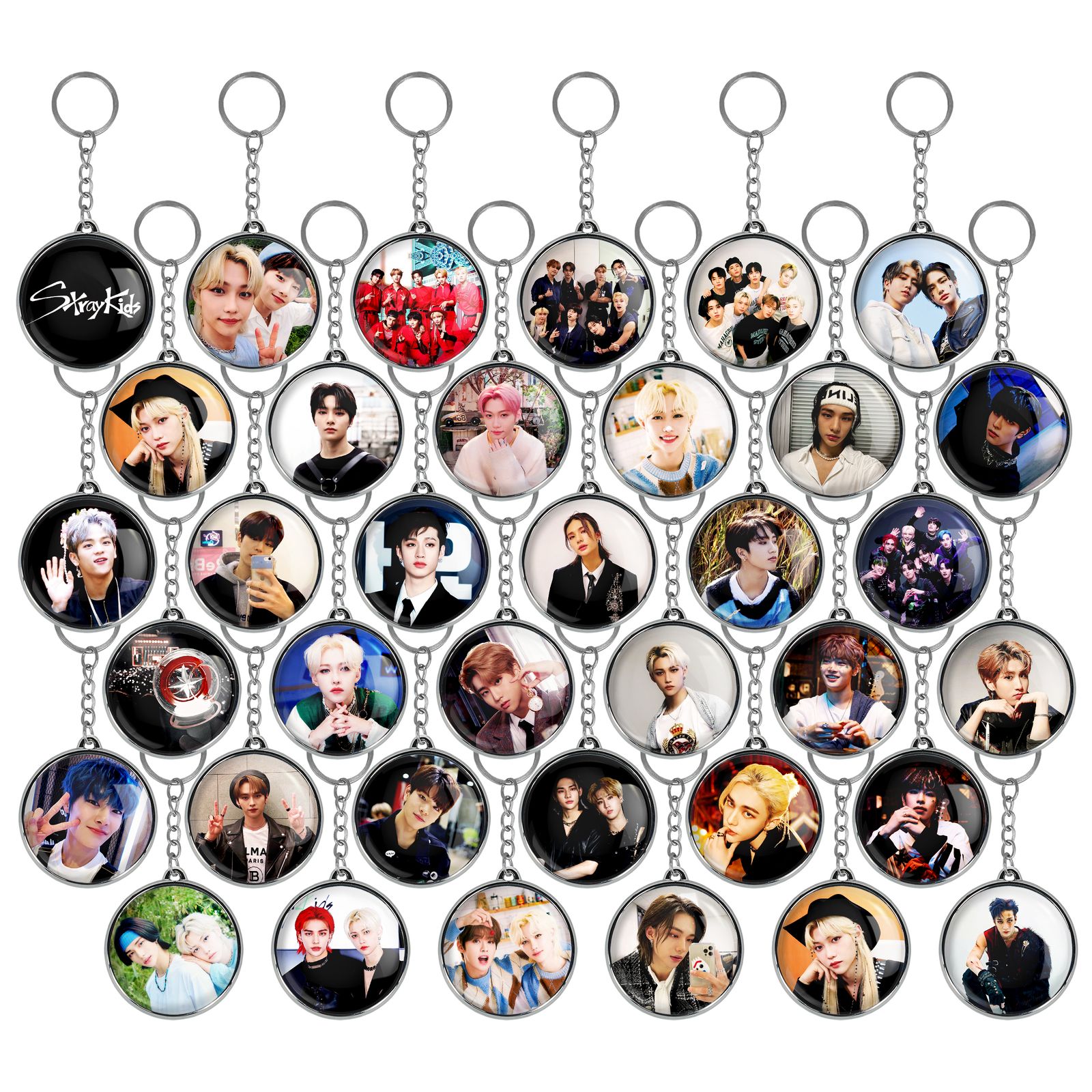 جاکلیدی خندالو طرح استری کیدز Stray Kids مدل دوطرفه کد 42 مجموعه 36 عددی -  - 1