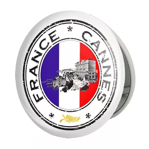 آینه جیبی خندالو طرح پرچم فرانسه مدل تاشو کد 20535 