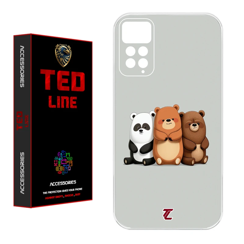 کاور تد لاین طرح خرسی کد 1128 مناسب برای گوشی موبایل شیائومی Redmi Note 11 Pro 4G / Note 12 Pro 4G
