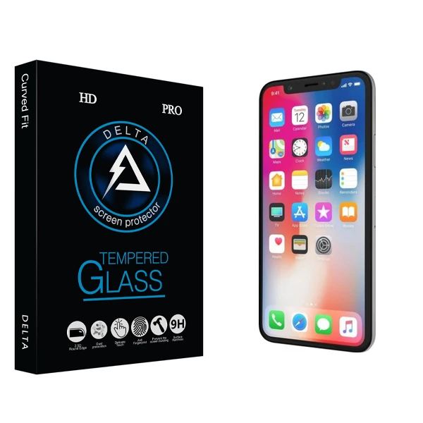 محافظ صفحه نمایش دلتا مدل HD مناسب برای گوشی موبایل اپل iPhone X 3D