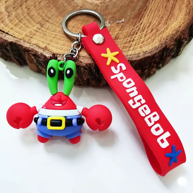 جاکلیدی مدل سیلیکونی طرح باب اسفنجی و دوستان مجموعه 6 عددی