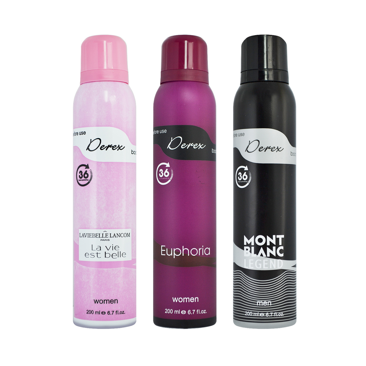 اسپری بدن زنانه دریکس مدل T08 حجم 200 میلی لیتر مجموعه ۳ عددی