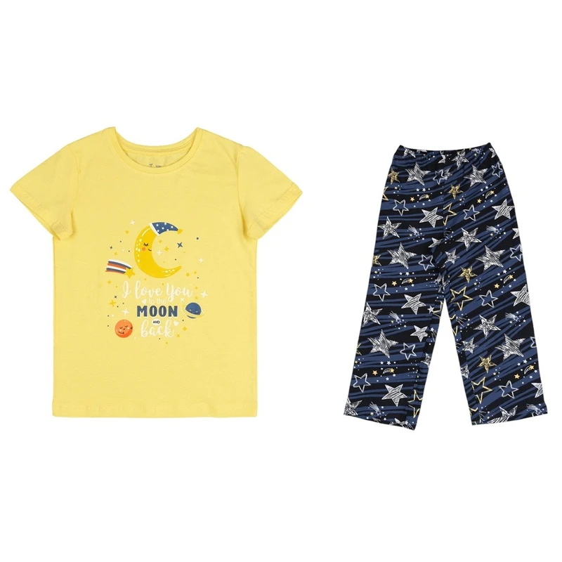 ست تی‌شرت آستین کوتاه و شلوار راحتی بچگانه مدل SB-SS-1685