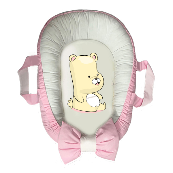 سرویس خواب سه تکه نوزاد مدل گارد محافظ دار طرح بچه خرس کد 01