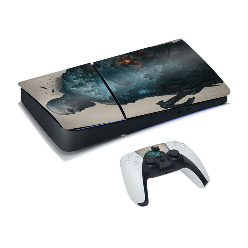 برچسب کنسول بازی پلی استیشن 5 اسلیم کایمون مدل GOD OF WAR کدP5S025 بسته 6عددی