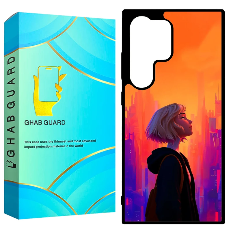 کاور قاب گارد طرح دختر مدل GCHPD24U مناسب برای گوشی موبایل سامسونگ Galaxy S24 Ultra 5G       