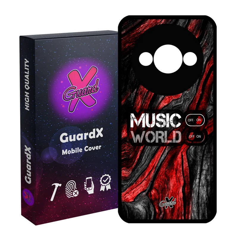 کاور گارد ایکس طرح Music مدل Glass10160 مناسب برای گوشی موبایل شیائومی Redmi A3 4G/ A3X 4G/ Poco C61