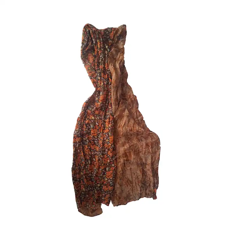 شال زنانه مدل گل دار دورو