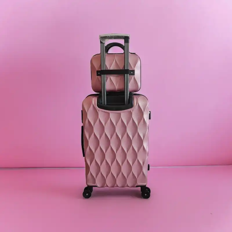 مجموعه دو عددی چمدان ام آر مدل کاوردار طرح لوزی