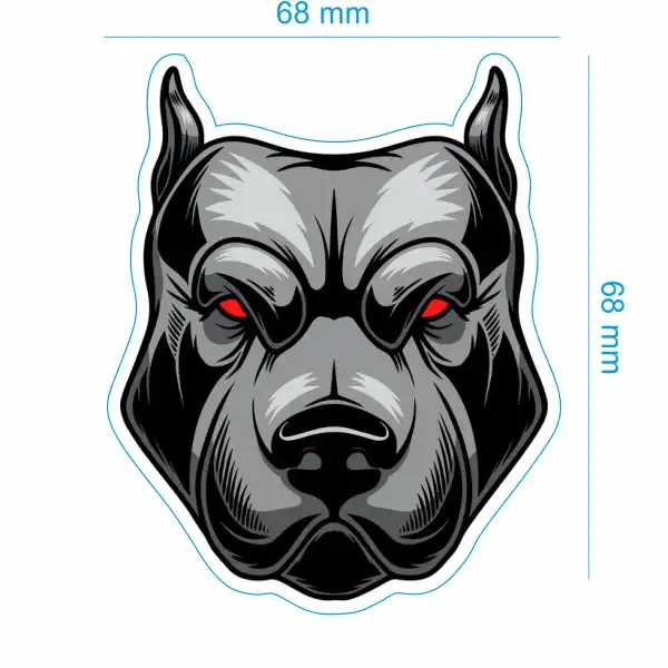 برچسب بدنه خودرو طرح سگ سیاه