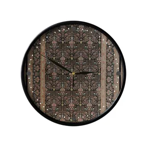 ساعت دیواری مدوپد طرح فرش قم خشتی درختی مدل C-Ghom024