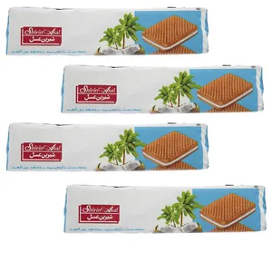 بیسکویت کرم دار شیرین عسل با طعم نارگیل - 120 گرم بسته 4 عددی