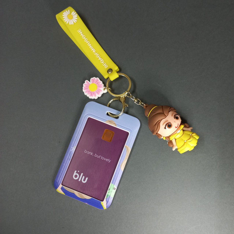 جاکلیدی دخترانه طرح دختر گیسو کمند به همراه جاکارتی