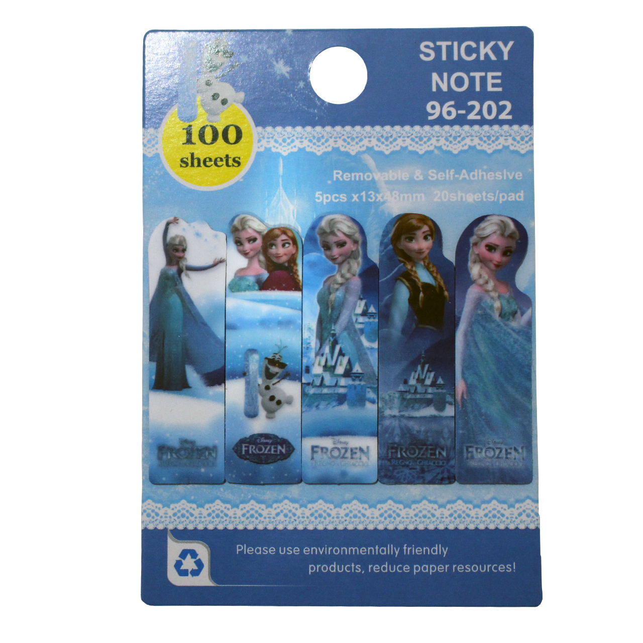 نشانگر کتاب طرح FROZEN بسته پنج عددی