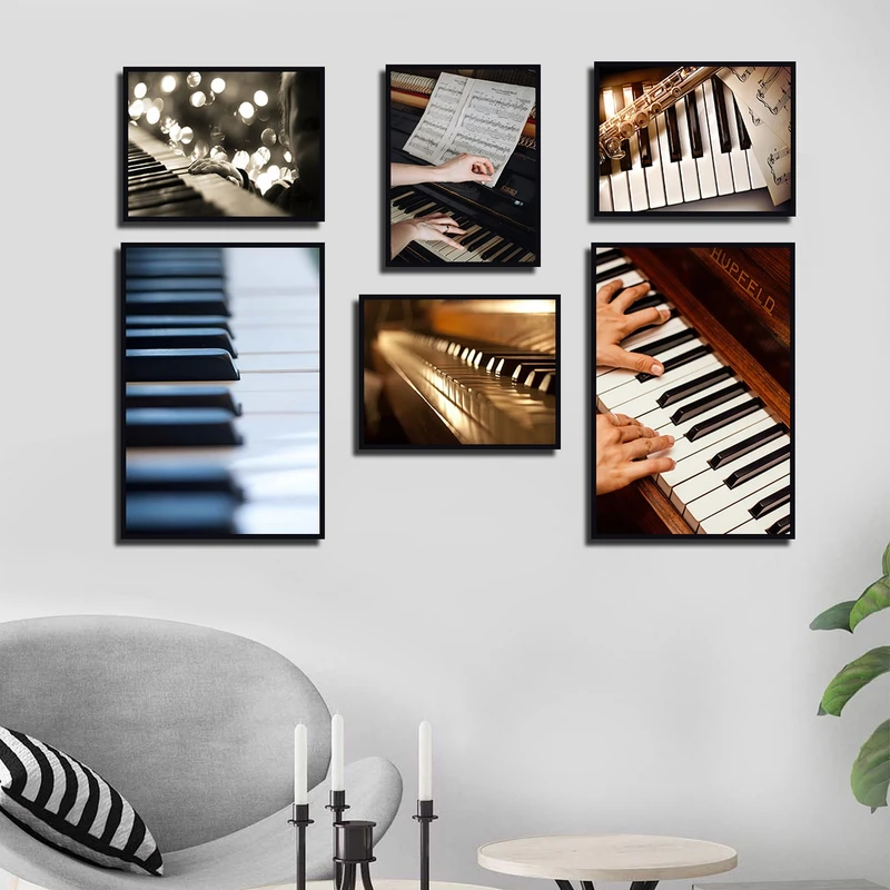 تابلو بکلیت طرح ساز موسیقی پیانو مدل B-3064 مجموعه 6 عددی