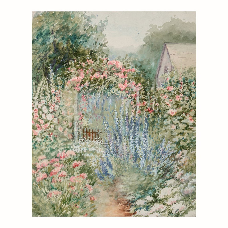 پوستر مدل چاپ نقاشی باغ گلها 