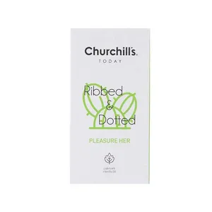 کاندوم چرچیلز مدل Ribbed And Dotted کد Sh0053 بسته 12 عددی 