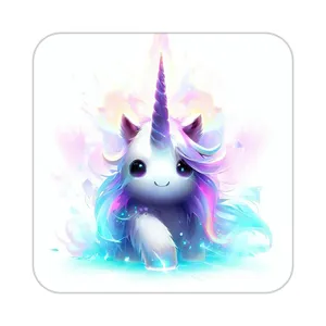 زیر لیوانی کاکتی طرح اسب تک شاخ و یونیکورن مدل mp33172