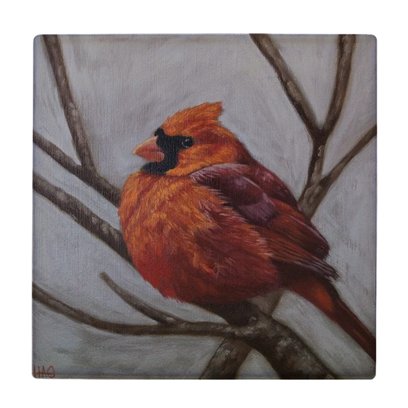 زیر لیوانی طرح پرنده کاردینال شمالی کد    2935069_190