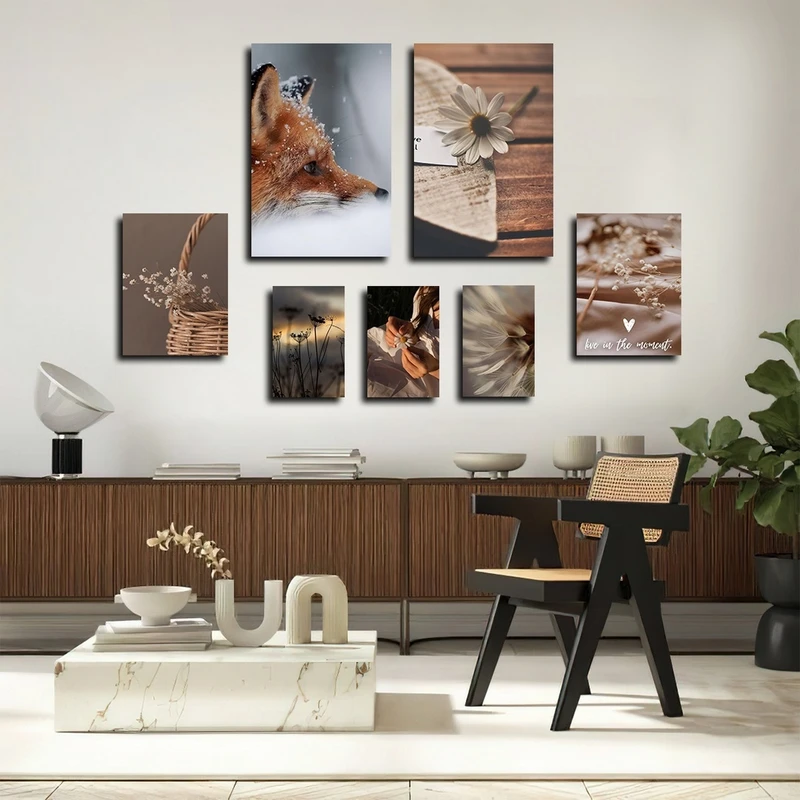 تابلو شاسی بکلیت طرح طبیعت و حیات وحش مدل SH-2369 مجموعه 7 عددی