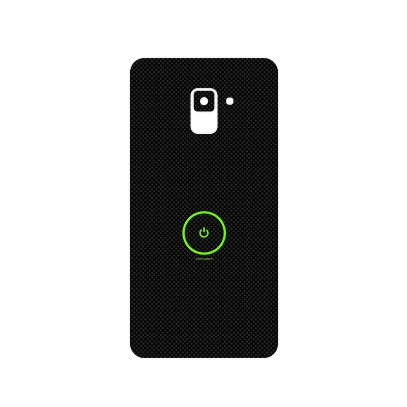 برچسب پوششی ماهوت مدل Minimal Power Button مناسب برای گوشی موبایل سامسونگ Galaxy A8 Plus 2018
