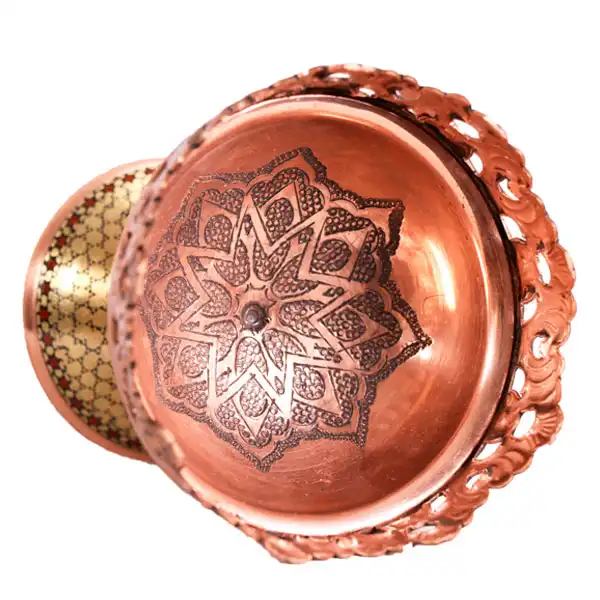 آجیل خوری مسی مدل خاتم کد 804