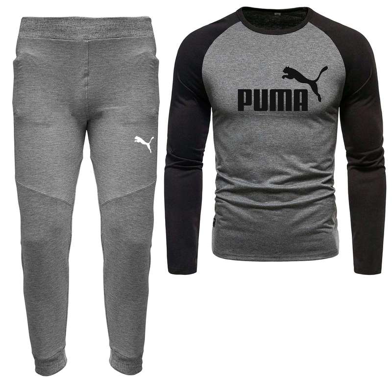 ست تی شرت و شلوار مردانه مدل 04009120 رنگ طوسی