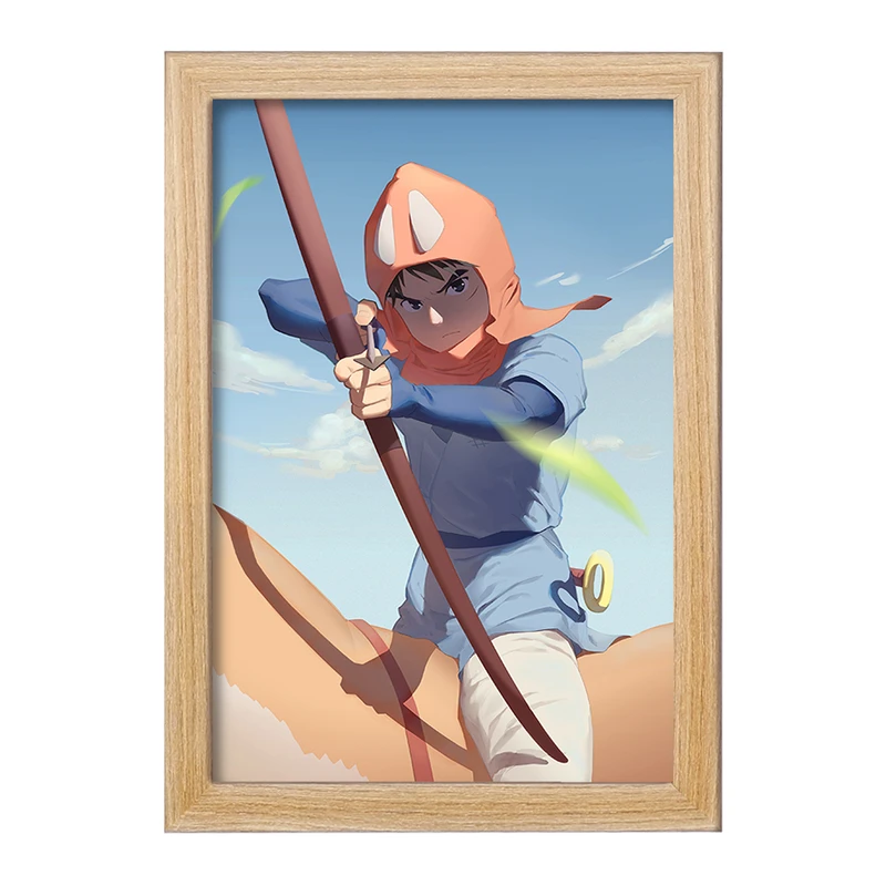 تابلو خندالو مدل یاکورو و آشیتاکا انیمه پرنسس مونونوکه کد 34095