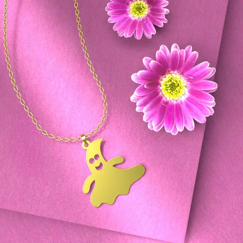 گردنبند طلا 18 عیار زنانه مدوپد مدل هالووین کد G3-1-1148