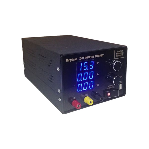 منبع تغذیه الکتریکی 30 ولت 10 آمپر مدل ATM-3010