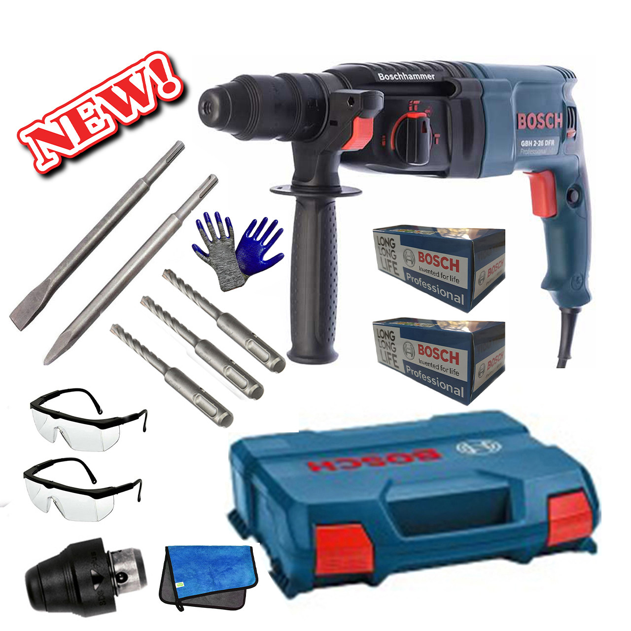 دریل چکشی بوش مدل  EXtra - GBH 2-26 DFR