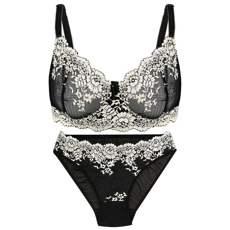 ست شورت و سوتین زنانه  کارن مدل  دانتل فنردار